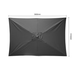 Bolero Seville Square Parasol 2x3m Black