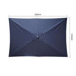 Bolero Seville Square Parasol 2x3m Navy Blue