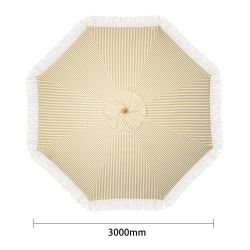 Bolero Sicily Round Striped Parasol 2.5m Diameter
