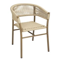 Bolero Florence Natural Rope Twist Wicker Chairs (2 pack)