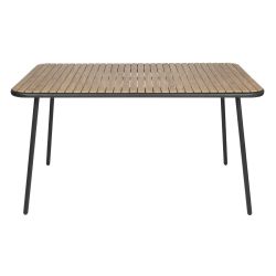 Bolero Santorini Rectangular Table Wood Effect 1400mm