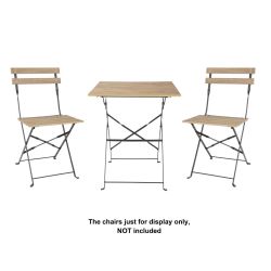 Bolero Perth Pavement Style Square Table Wood Effect
