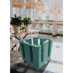 Cambro Compact Adjustable Dish Caddy Slate Blue