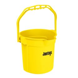 Jantex Yellow Graduated Bucket with Pouring Lip 10ltr