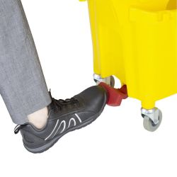 Jantex 30ltr Mop Bucket with Foot Pedal release - Yellow