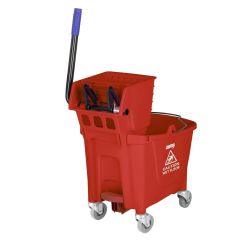 Jantex 30ltr Mop Bucket with Foot Pedal release - Red