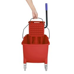 Jantex 30ltr Mop Bucket with Foot Pedal release - Red