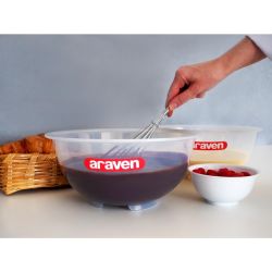 Araven Polypropylene Mixing Bowl Transparent 4.5Ltr