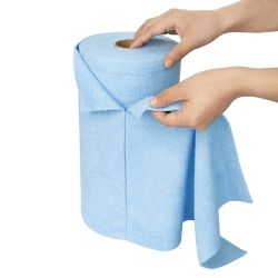 Nisbets Essentials Blue Micro Fibre Cloth 300x300mm - Roll of 50 tear-off sheets (Pack of 50)