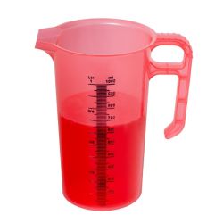 Pro-Measures Polypropylene Measuring Jug Red 1Ltr