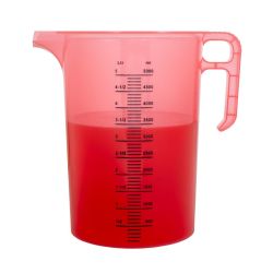 Pro-Measures Polypropylene Measuring Jug Red 5Ltr