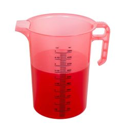 Pro-Measures Polypropylene Measuring Jug Red 5Ltr