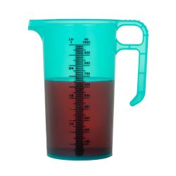 Pro-Measures Polypropylene Measuring Jug Green 1Ltr