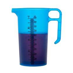 Pro-Measures Polypropylene Measuring Jug Blue 1Ltr