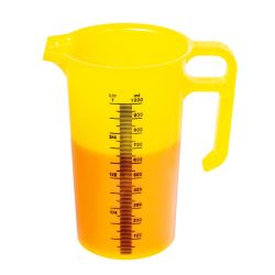 Pro-Measures Polypropylene Measuring Jug Yellow 1Ltr