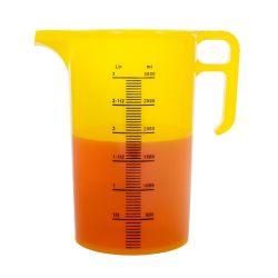Pro-Measures Polypropylene Measuring Jug Yellow 3Ltr