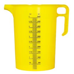 Pro-Measures Polypropylene Measuring Jug Yellow 5Ltr