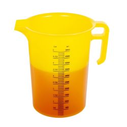 Pro-Measures Polypropylene Measuring Jug Yellow 5Ltr