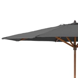 Rowlinson Willington Wooden Parasol Grey 2.7m with Base 15kg