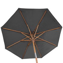 Rowlinson Willington Wooden Parasol Grey 2.7m with Base 15kg