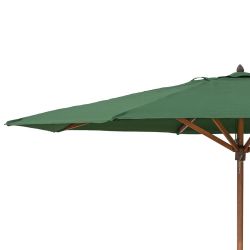 Rowlinson Willington Wooden Parasol Green 2.7m with Base 15kg