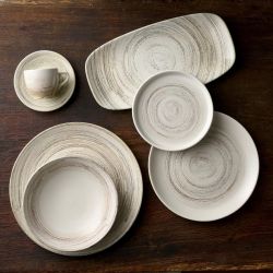 Churchill Elements Dune Walled Plates 210mm (6 Pack)