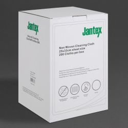 Jantex Green Compostable Cleaning Cloth White (200 pack)