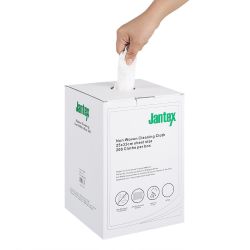 Jantex Green Compostable Cleaning Cloth White (200 pack)