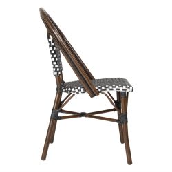 Bolero Parisian Style PE Rattan Chair Black Dot Mix (2 Pack)