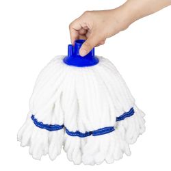 Jantex Microfibre Mop Head Blue Stripe 150g