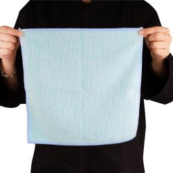Jantex Microfibre Cloths Blue 400x400mm (5 Pack)