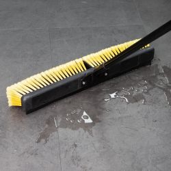 Jantex Heavy Duty Broom & Handle Set with Squeegee 24