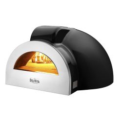 DeliVita Pro Dual Fuel Pizza Oven Very Black+ Chimney