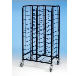 Black Epoxy Coated Tray Clearing Trolleys