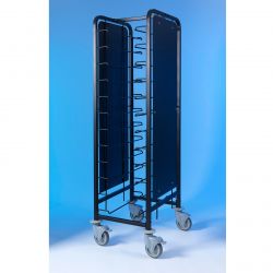 Black Epoxy Coated Tray Clearing Trolleys