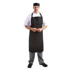 Whites Bib Apron Polycotton Black (5 pack)