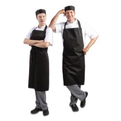Whites Bib Apron Polycotton Black (5 pack)