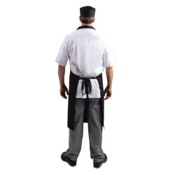 Whites Bib Apron Polycotton Black (5 pack)