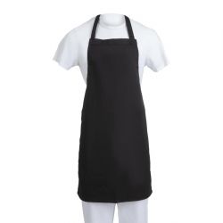 Whites Bib Apron Polycotton Black (5 pack)