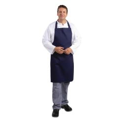 Whites Bib Apron Polycotton Navy Blue
