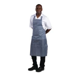 Whites Water Resistant Bib Apron Blue/White Stripe
