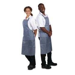 Whites Water Resistant Bib Apron Blue/White Stripe