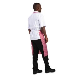 Whites Water Resistant Bib Apron Red/White Stripe