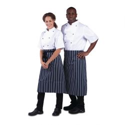 Whites Bistro Apron Blue/White Butchers Stripe