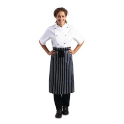 Whites Bistro Apron Blue/White Butchers Stripe