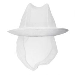 Trilby Hat with Net Snood White