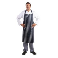 Whites Bib Apron Blue/White Butchers Stripe XL
