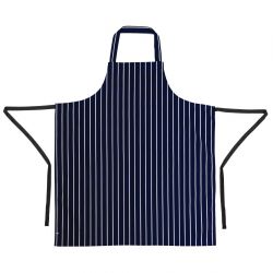 Whites Bib Apron Blue/White Butchers Stripe XL