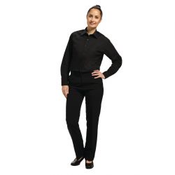 Chef Works Dress Shirt Long Sleeve Black