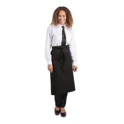 Whites Bistro Apron Polycotton Black 900x800mm